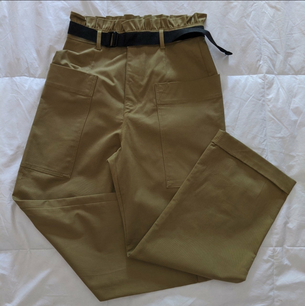 Zara Cargo Khaki Pants - Picture 2 of 4